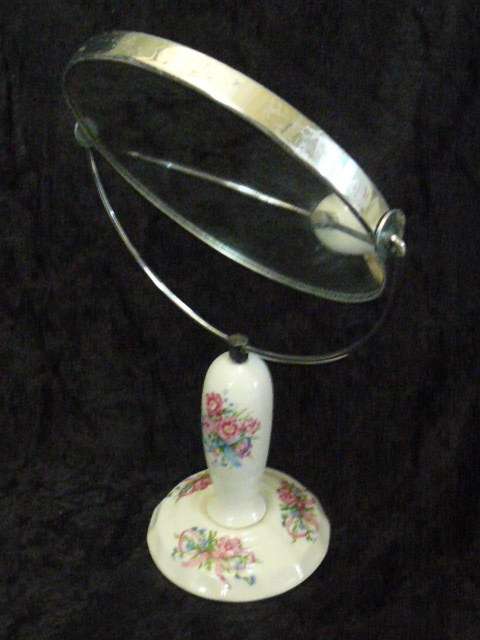 VINTAGE PORCELAIN STAND MIRROR