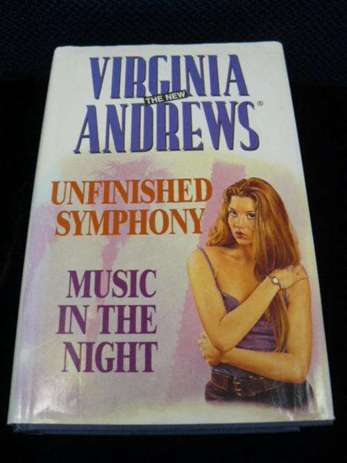 TWO IN ONE VIRGINIA ANDREWS HARD COVER UNFINISHED SYMPHONY AND MUCIC IN THE NIGHT