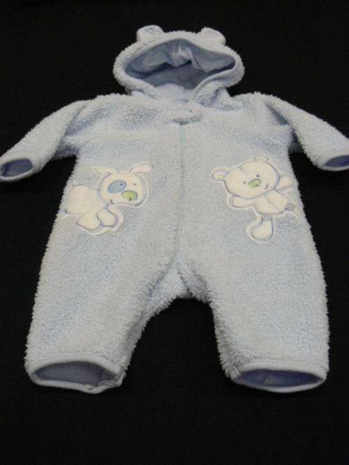 VERY SOFT BABY GROW WITH HOOD AND EARS