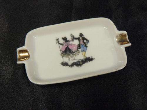 HAND PAINTED PORCELAIN ASHTRAY