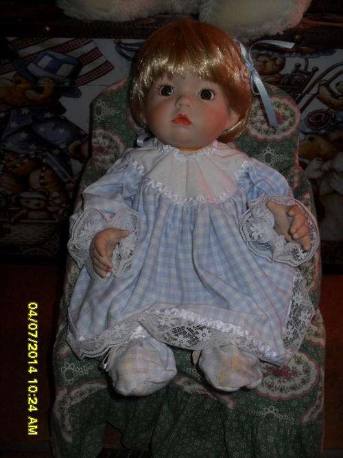 VERY CUTE PORCELAIN DOLL "AMY" AND MADE LOCALLY