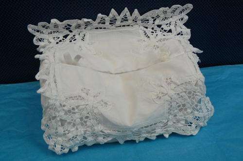COTTON LINNE TISSUE BOX COVER STUNNING!!!@@@!!!