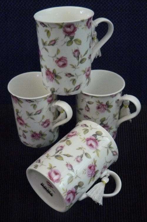 New SET OF 4 X COFFEE MUGS LOVELY