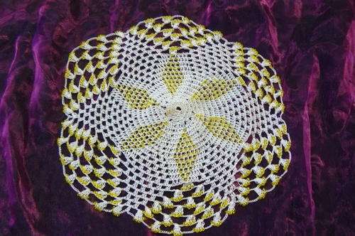 HAND CROCHETED COTTON - BEADDED JUG COVER