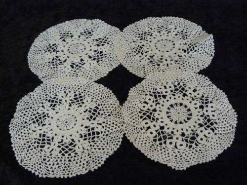 COTTON HAND CROCHETED DOILLIES