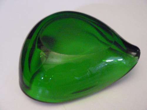 MURANO GLASS ASHTRAY GREEN REDUCED
