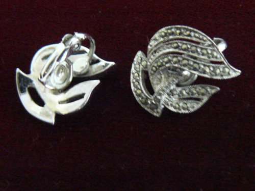 MARCASITE CLIP ON EARRINGS