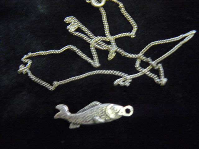 cute fish pendant and chain