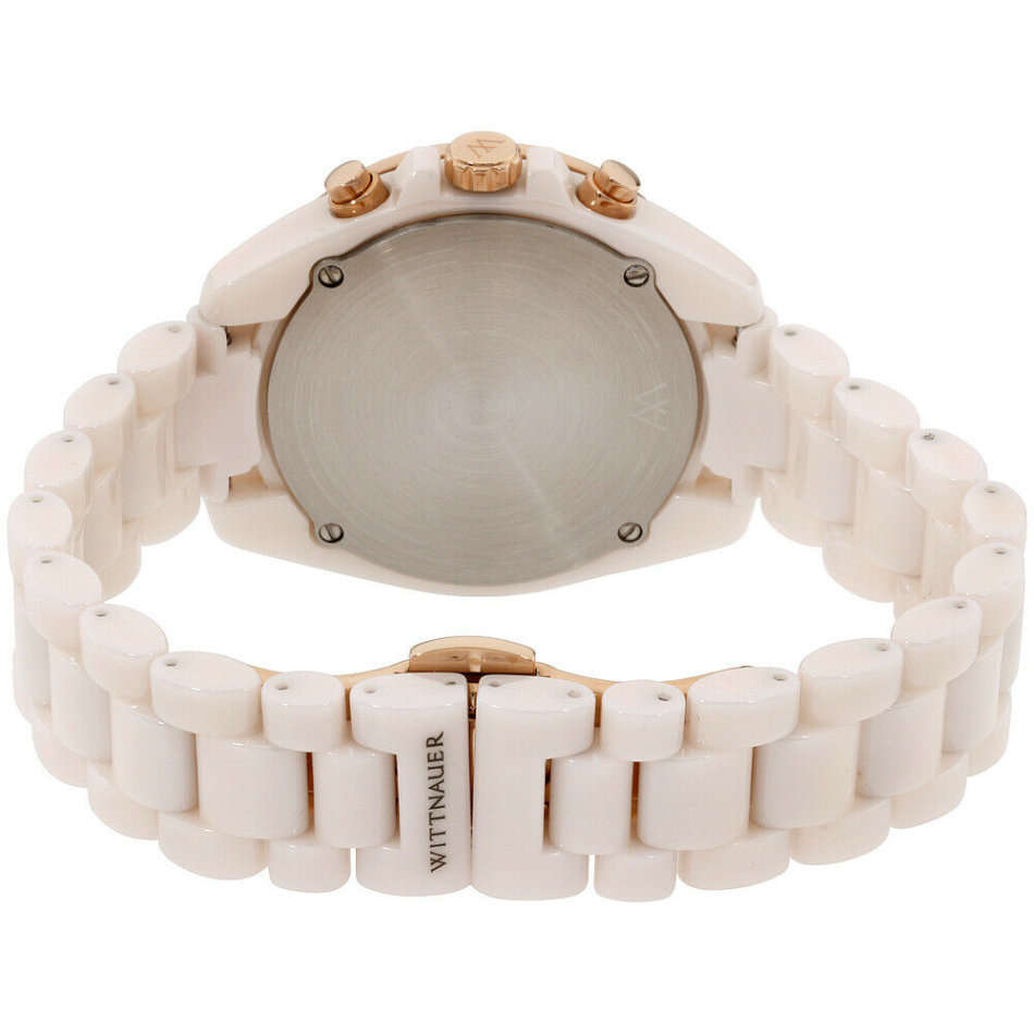 Wittnauer Blush Creme dial ceramik Ladies watch in precentation box with book