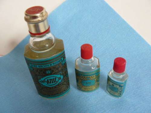 3 X PERFUME BOTTLES - 2 FULL - 4711