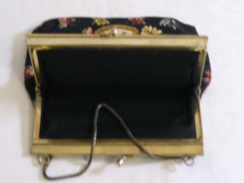 VINTAGE LIKE PETIT POINT CLUTCH BAG