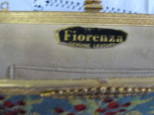 LEATHER EMBROIDERED BAG STUNNING VINTAGE