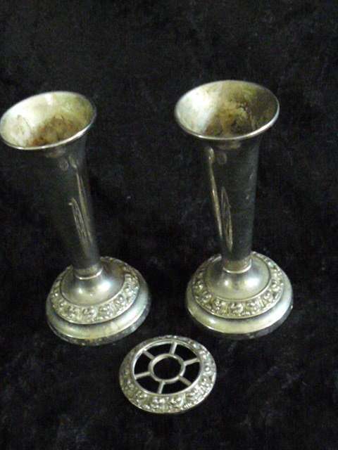 SILVER PLATED CANDLE HOLDERS