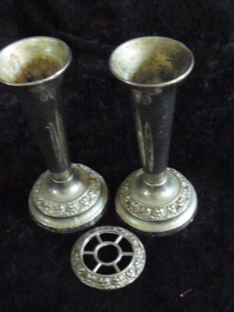SILVER PLATED CANDLE HOLDERS