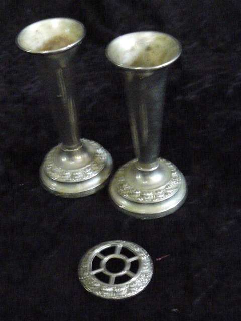 SILVER PLATED CANDLE HOLDERS
