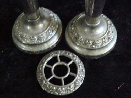SILVER PLATED CANDLE HOLDERS