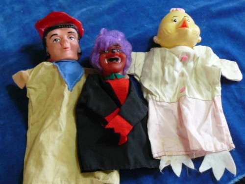 VINTAGE HAND PUPPETS X 3