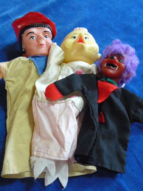 VINTAGE HAND PUPPETS X 3