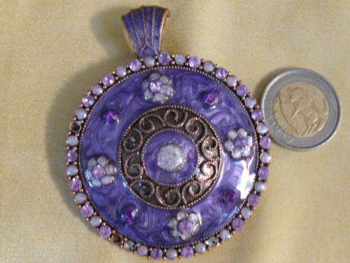 BRONZE COLOUR AND BLING PENDANT