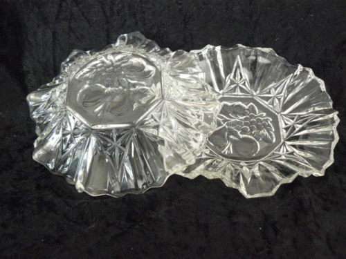 GLASS SNACK BOWLS X 2