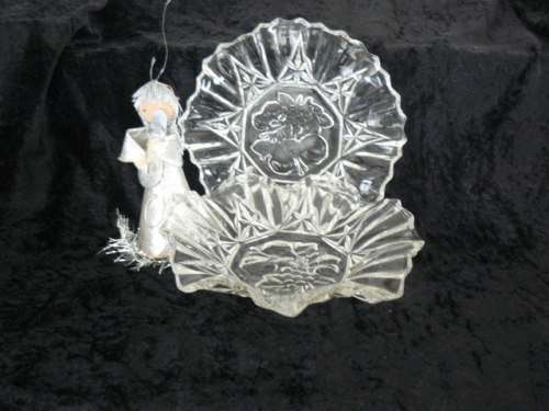 GLASS SNACK BOWLS X 2