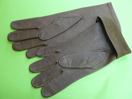 LEATHER GLOVES VINTAGE BROWN