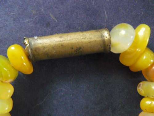 SEMI PRECIOUS STONES AND ASHANTI BRASS  FROM GHANA BRACELET