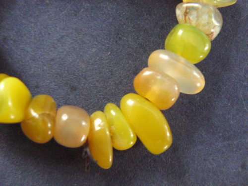 SEMI PRECIOUS STONES AND ASHANTI BRASS  FROM GHANA BRACELET