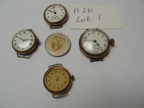 BUREN CYMA ELGIN AND 15 JEWELS SWIS ALL FOR REPAIRS OR SPARES