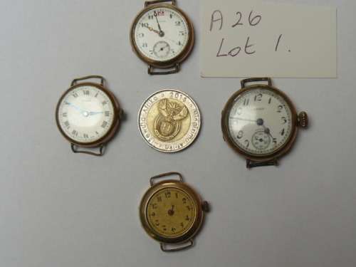 BUREN CYMA ELGIN AND 15 JEWELS SWIS ALL FOR REPAIRS OR SPARES