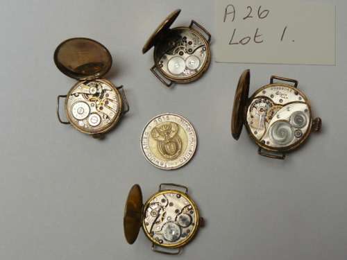 BUREN CYMA ELGIN AND 15 JEWELS SWIS ALL FOR REPAIRS OR SPARES