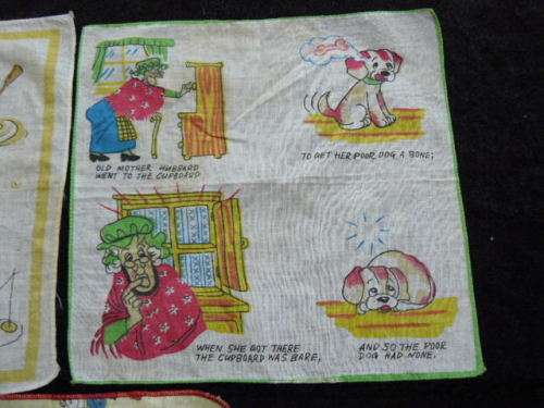 VINTAGE CHILDRENS HANKIES COTTON X 3