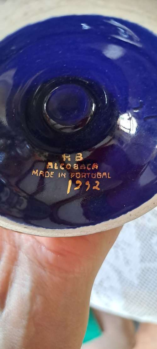 Cobalt Blue Alcobaca Vase 20cm Tall