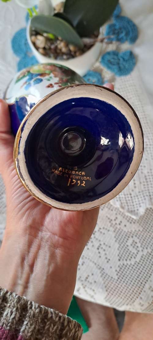 Cobalt Blue Alcobaca Vase 20cm Tall