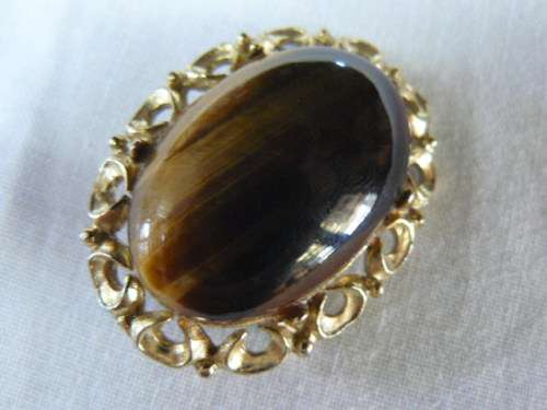BROOCH TYGER EYE