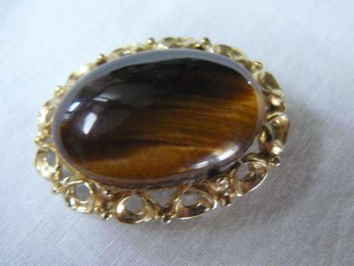 BROOCH TYGER EYE