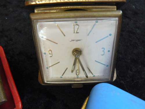 3 X VINTAGE TRAVEL ALARM CLOCKS SOLD AS SPARES