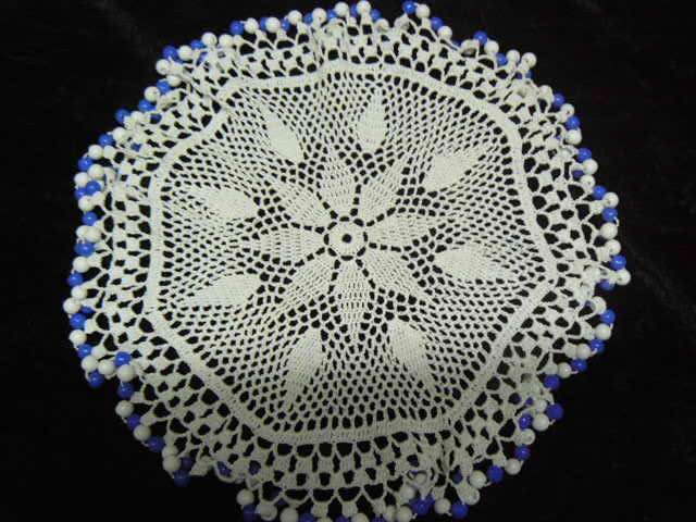 VINTAGE BEADED AND COTTON JUG COVER