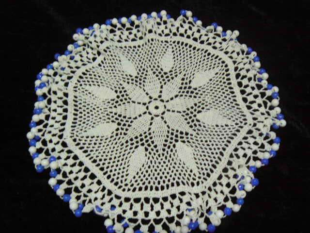 VINTAGE BEADED AND COTTON JUG COVER