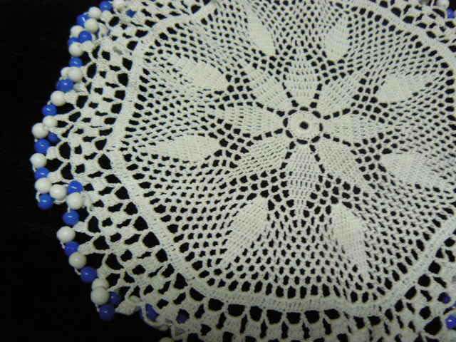 VINTAGE BEADED AND COTTON JUG COVER