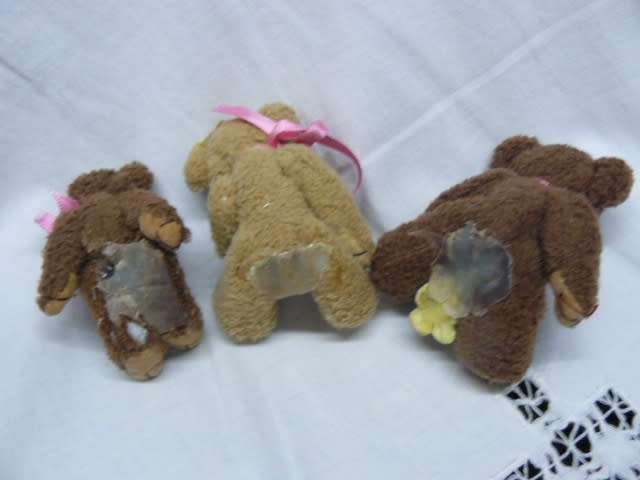 MINIATURE SOFT TEDDYS X 3