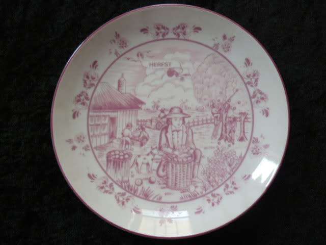 DELFT HOLLAND PLATE PINK 17 CM