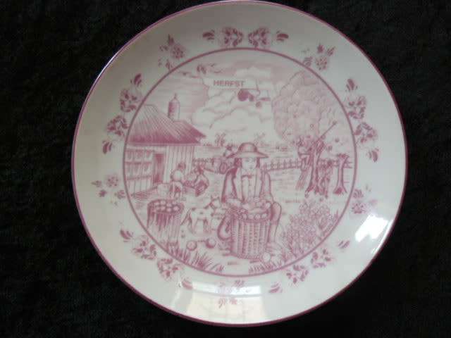DELFT HOLLAND PLATE PINK 17 CM