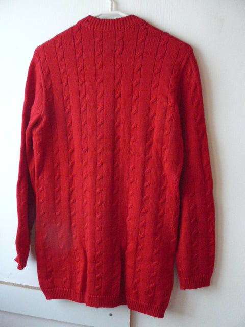 RED JERSERY SIZE M 74 CM LONG 100 % WOOL