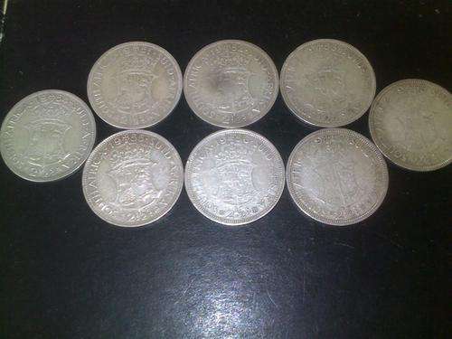 xx1951,2,3,4,5,6,7 AND 8 2.5SHILLING COINSxx