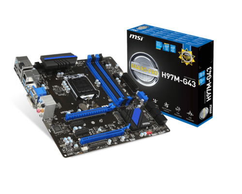 H97M-G43 motherboard with 8GB of RAM