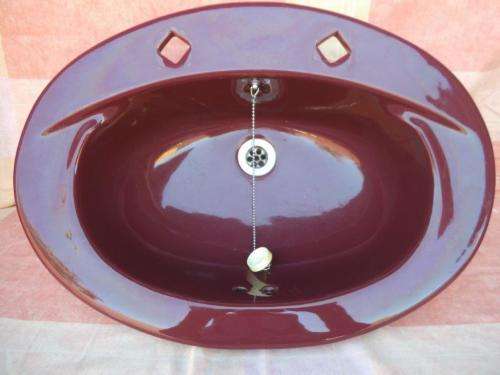 COBRA VITREOUS CHINA BURGUNDY VANITY BASIN