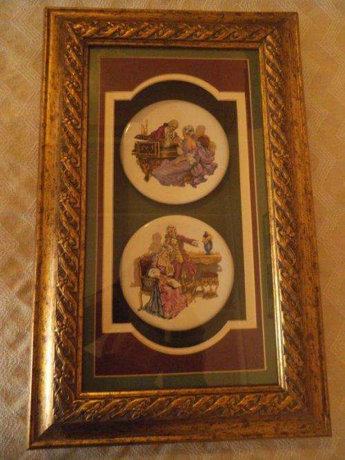 BOX FRAMED LOVERS PLATES