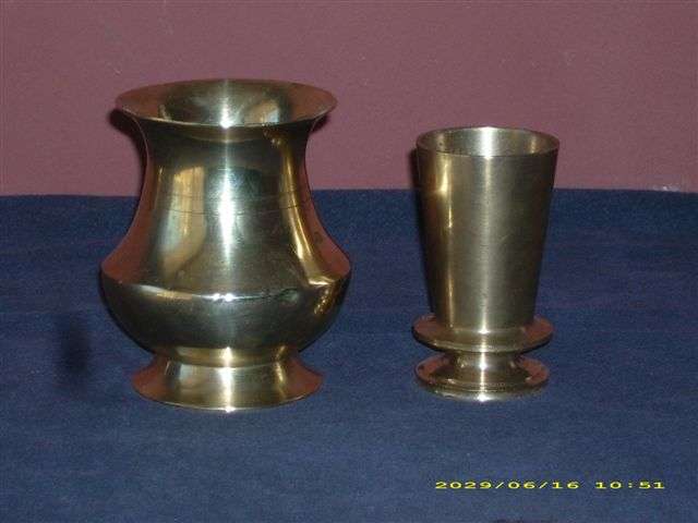 Brass Vase & Candle Holder