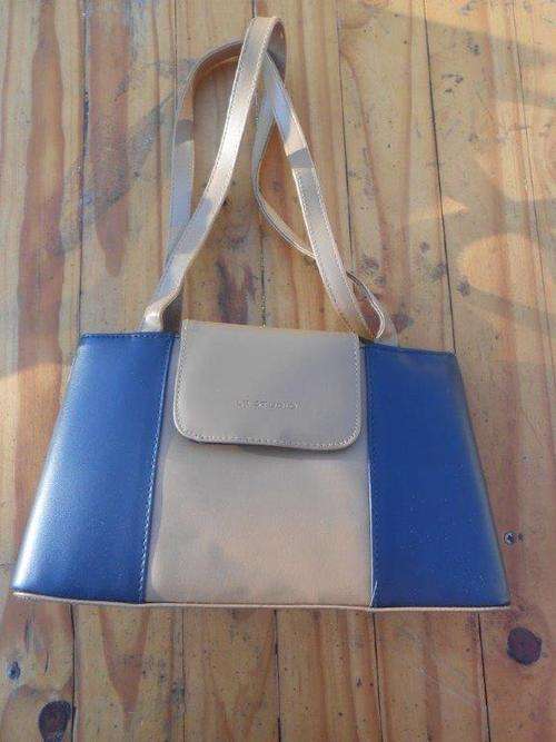 BLUE & BROWN HANDBAG